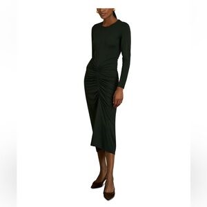 Reiss Dark Green Long Sleeve Dress